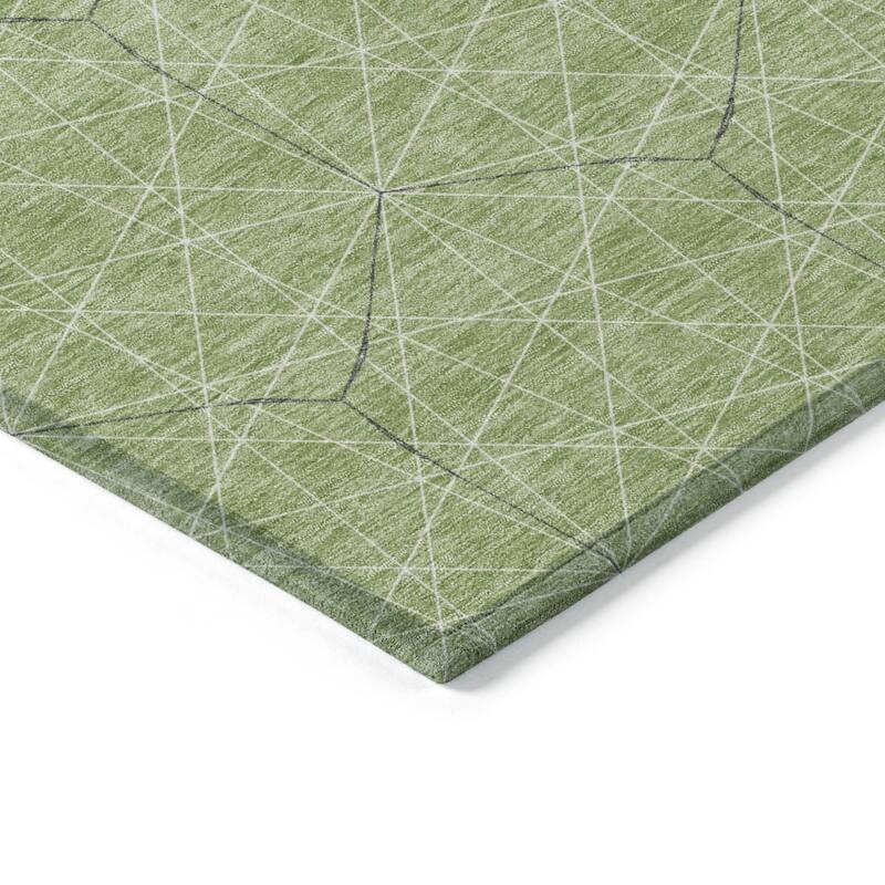 HomeRoots Geometric Transitional Rectangle Outdoor Rug