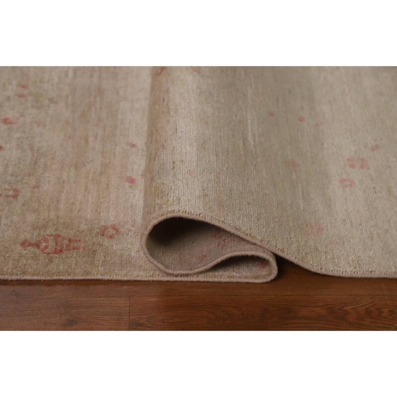 Traditional Oushak Turkish Oriental Area Rug Hand-knotted Wool Carpet - 3'10" x 4'10"