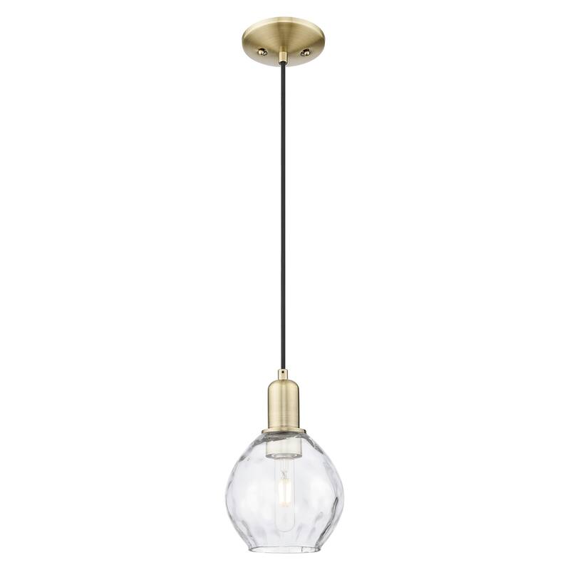 Innovations Lighting Endless Possibilities Arcadia - Waverly - 1 Light 6" Cord Hung Mini Pendant - Antique Brass
