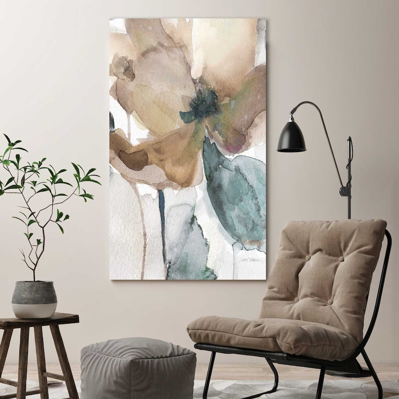 "Watercolor Poppy I" by Carol Robinson Print on Canvas