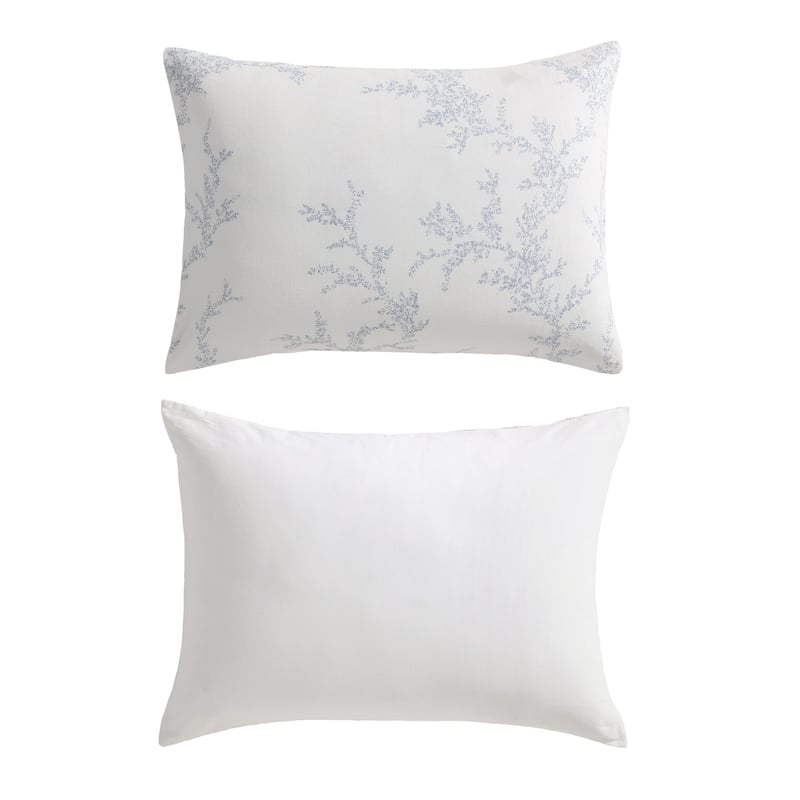 Vera Wang Trailing Vines Cotton Micro Waffle Reversible Duvet Cover Set Textured (Beige, 3 Piece)