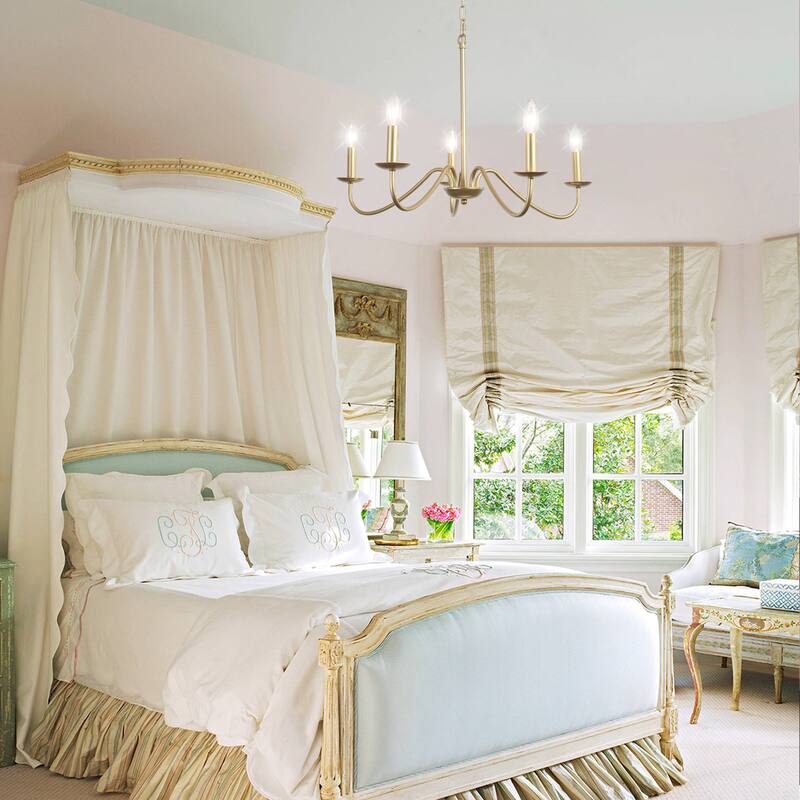 5-Light Farmhouse Chandeliers for Living Room Foyer Hallway Dining Room