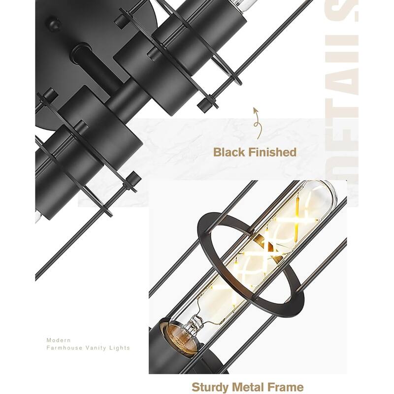 2 light vanity light black cylinder light metal wall light