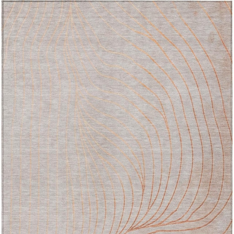 HomeRoots Abstract Transitional Rectangle Outdoor Rug