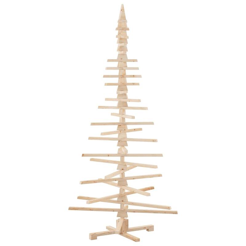 vidaXL Wooden Christmas Tree for Decoration 70.9" Solid Wood Pine