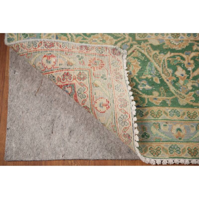 Hand Knotted Oriental 100% Wool Carpet Traditional Floral Oranges & Rust Mashad Area Rug - 13' 6'' X 9' 6''