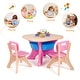 preview thumbnail 3 of 6, Kids Table and 2 Chair Set Children Activity Art Table Set