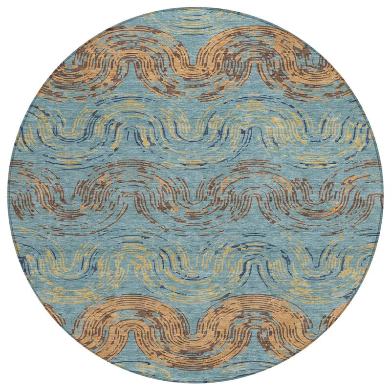 Machine Washable Indoor/ Outdoor Modern Ari Chantille Rug