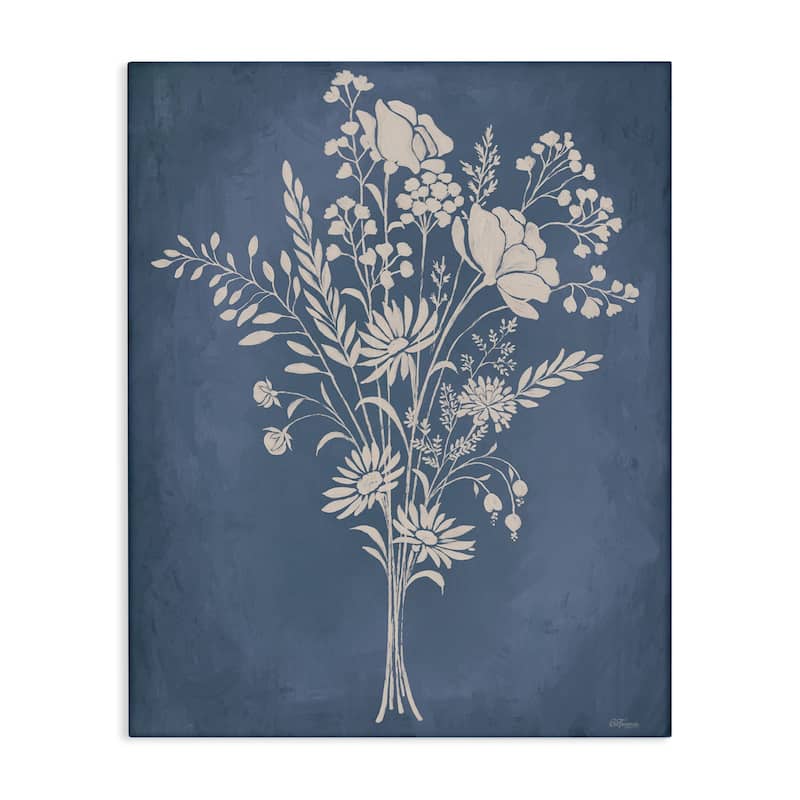 Stupell Garden Bundle over Blue Canvas Wall Art Design By Cat Thurman Designs - 24 x 30