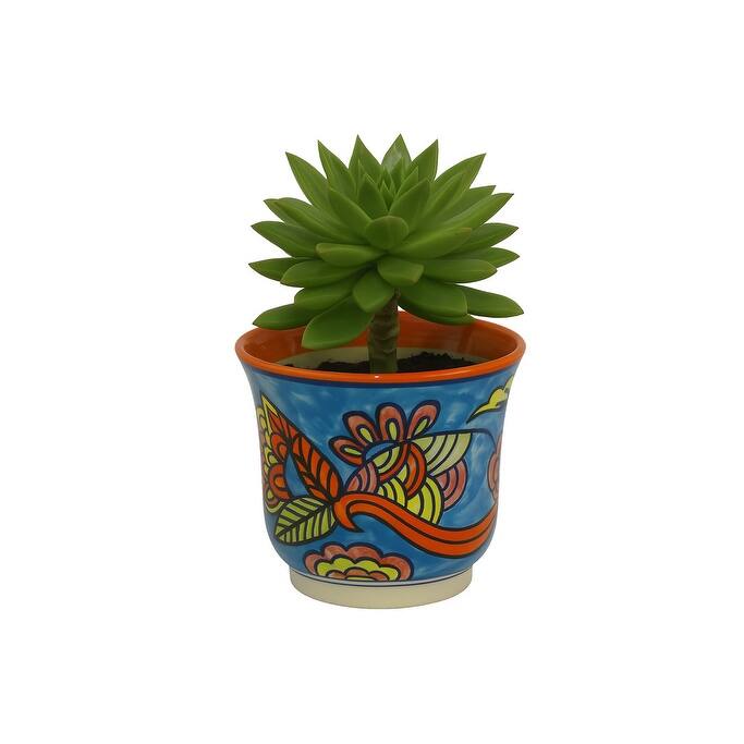 Home&Manor Ceramic Planter Multicolor