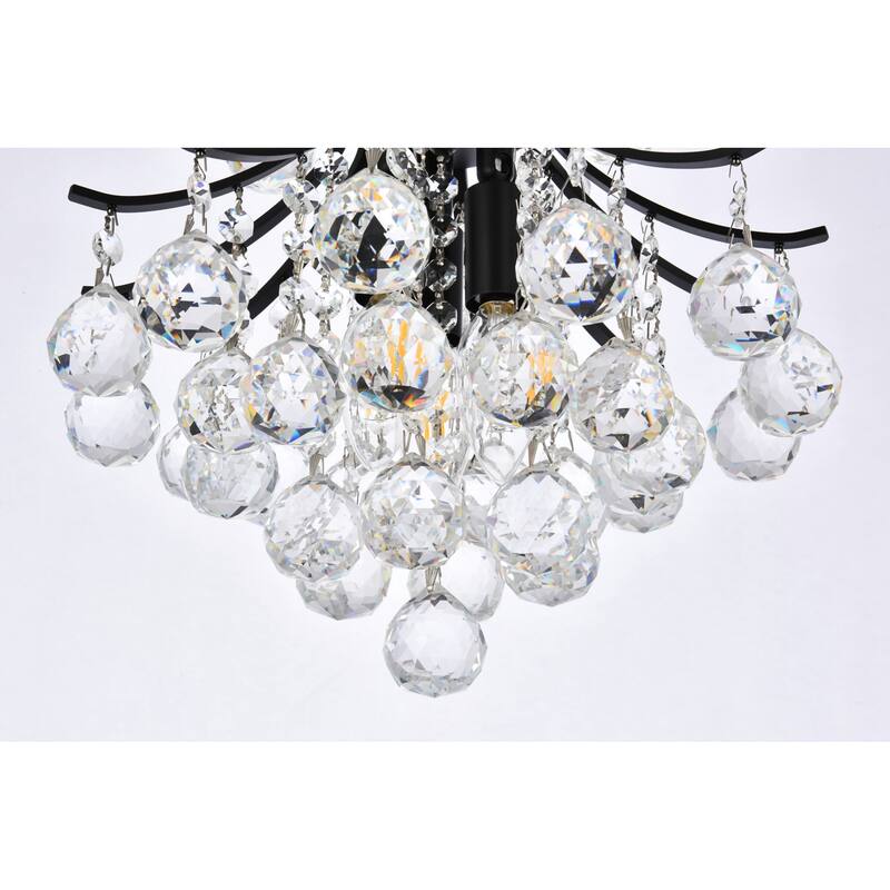 Elegant Lighting V8000D12/RC Toureg 3 Light 12" Wide Crystal Pendant