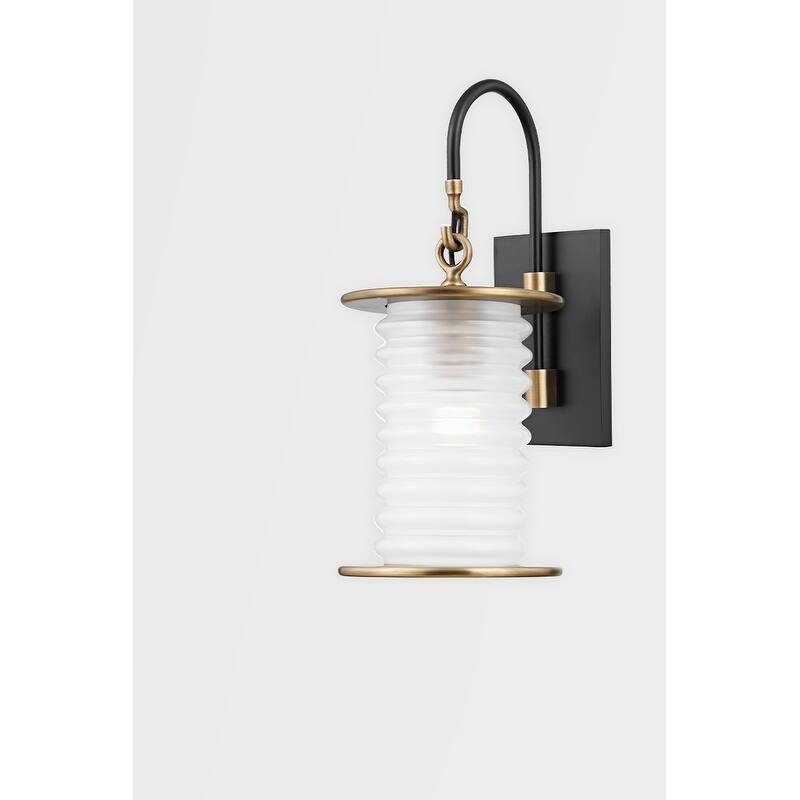 Danvers 1 Light Medium Interior Wall Sconce Patina Brass/Textured