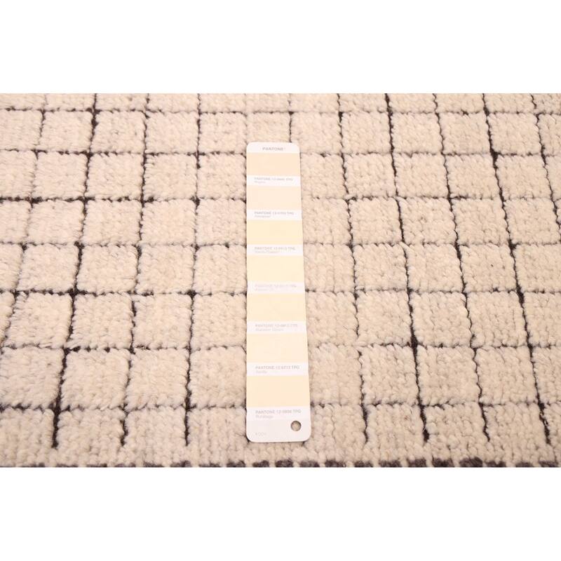 ECARPETGALLERY Hand-knotted Tangier Cream Wool Rug - 5'2 x 8'3