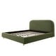 preview thumbnail 22 of 38, Christopher Knight Home - Eleanor Boucle Fabric Upholstered Platform Bed with Curve-Shaped Design