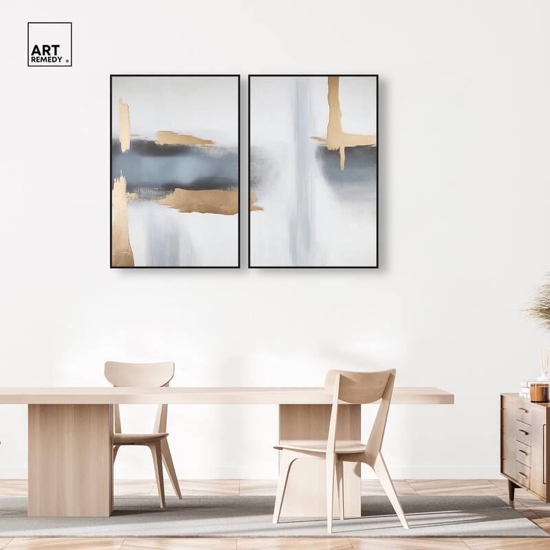 Visual Gold Vortex I Canvas Set of 2 by Art Remedy