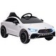 preview thumbnail 2 of 29, Mercedes-Benz AMG CLA 45 Licensed 12V Kids Electric Ride-On Car with Remote Control, LED Lights, and Spring Suspension White