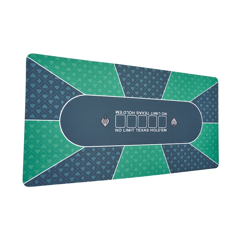 Poker Table Top for Poker Games, Poker Room, Rectangle - Green rectangular portable