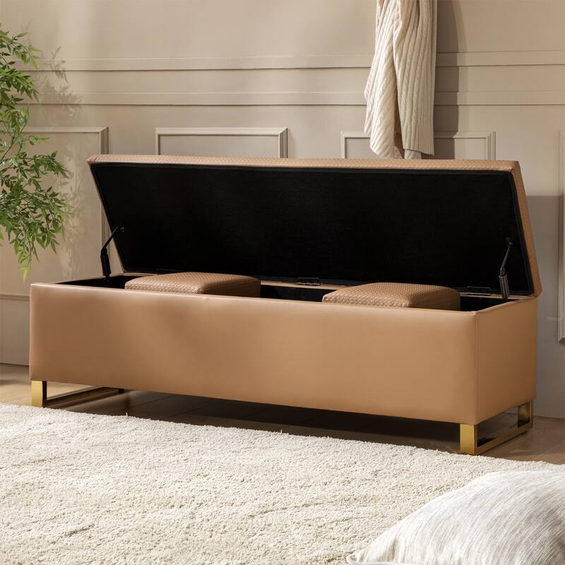 Rebeca Modern Storage Bench with Ottomans by HULALA HOME