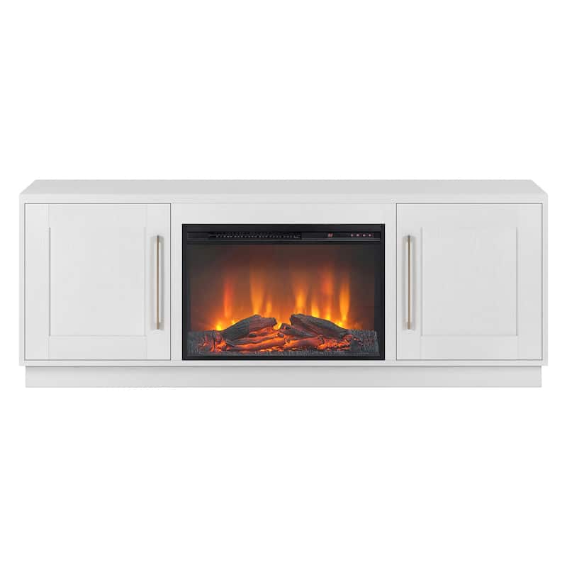 Tillman Rectangular TV Stand with Log Fireplace for TV's up to 75"