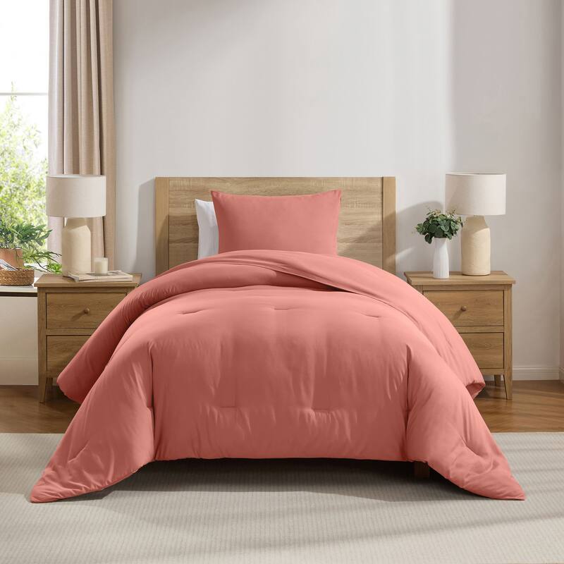 Empyrean Modern Reversible Comforter - Terracotta - Twin