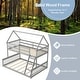 preview thumbnail 6 of 8, Costway Twin Over Full House Bunk Bed with Ladder & Guardrails - See Details