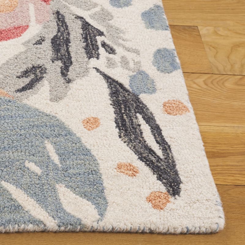 SAFAVIEH Handmade Jardin Siegrun Floral Wool Rug - 8' x 10'