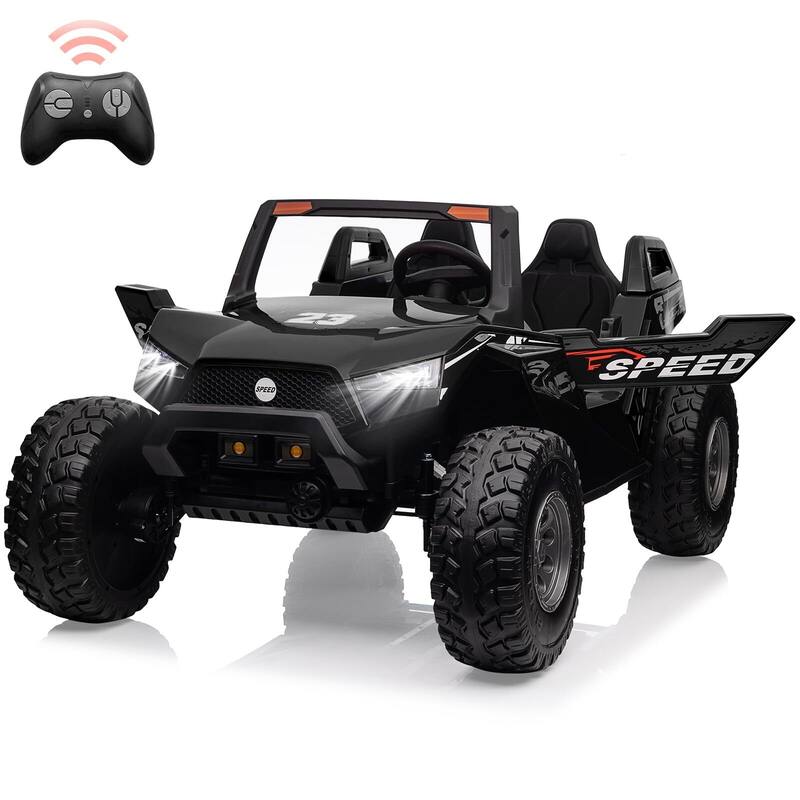 24V Kids 2 Seaters Ride On UTV with Remote Control - Black