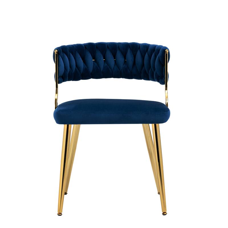 4PACK Upholstered Dining Chairs with Woven Back