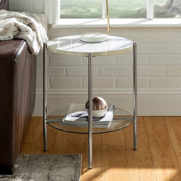 Shop Silver Orchid Howell Round Side Table Overstock 22536870