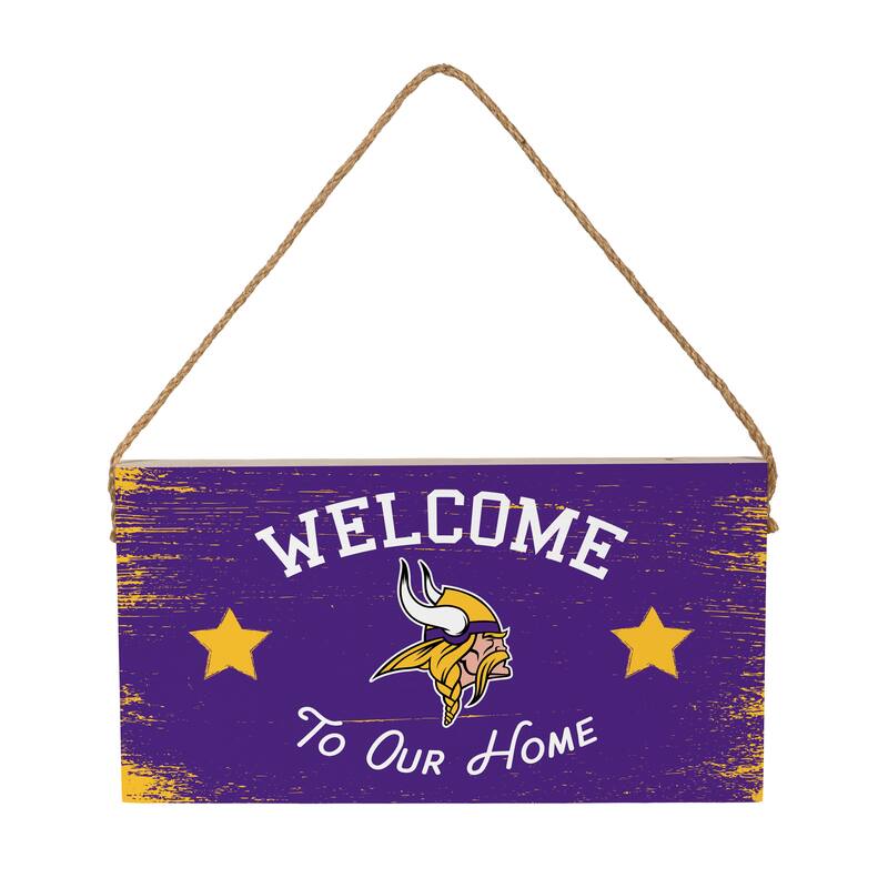 Minnesota Vikings Wooden Door Decor Wall Sign - Multi-Color