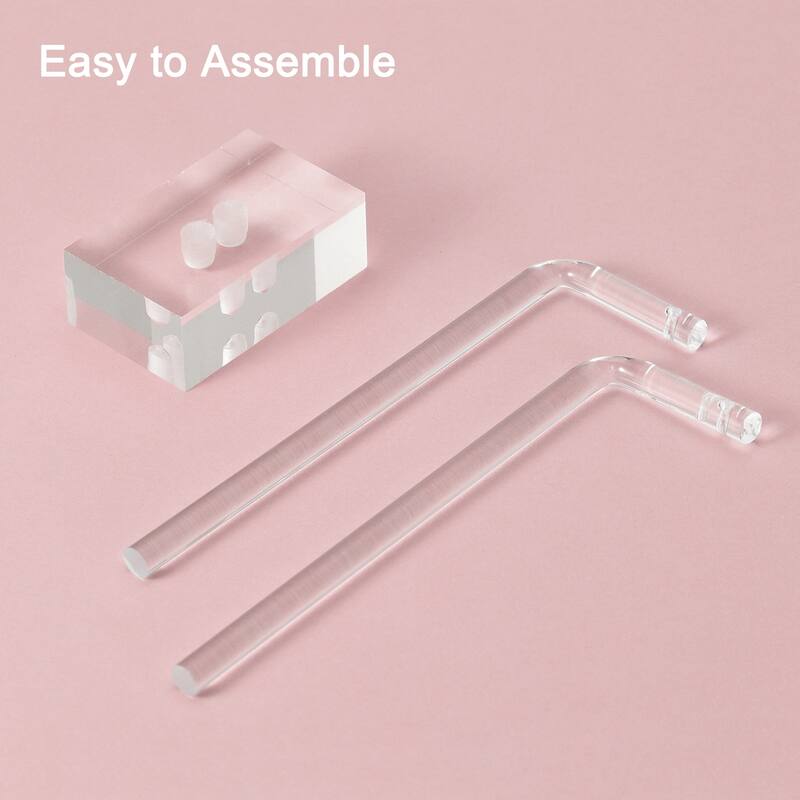 1 Set 4"/5" Height Acrylic Earring Display T Stand Jewelry Storage Rack, Clear