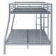 preview thumbnail 29 of 28, Metal Bunk Bed with Ladder and Guardrails, Cozy Sleeping Space, Full XL over Queen
