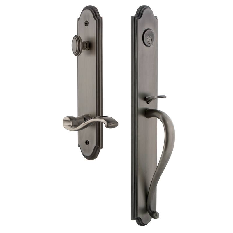 Grandeur Arc Solid Brass Rose Right Handed Keyed Entry Single Cylinder