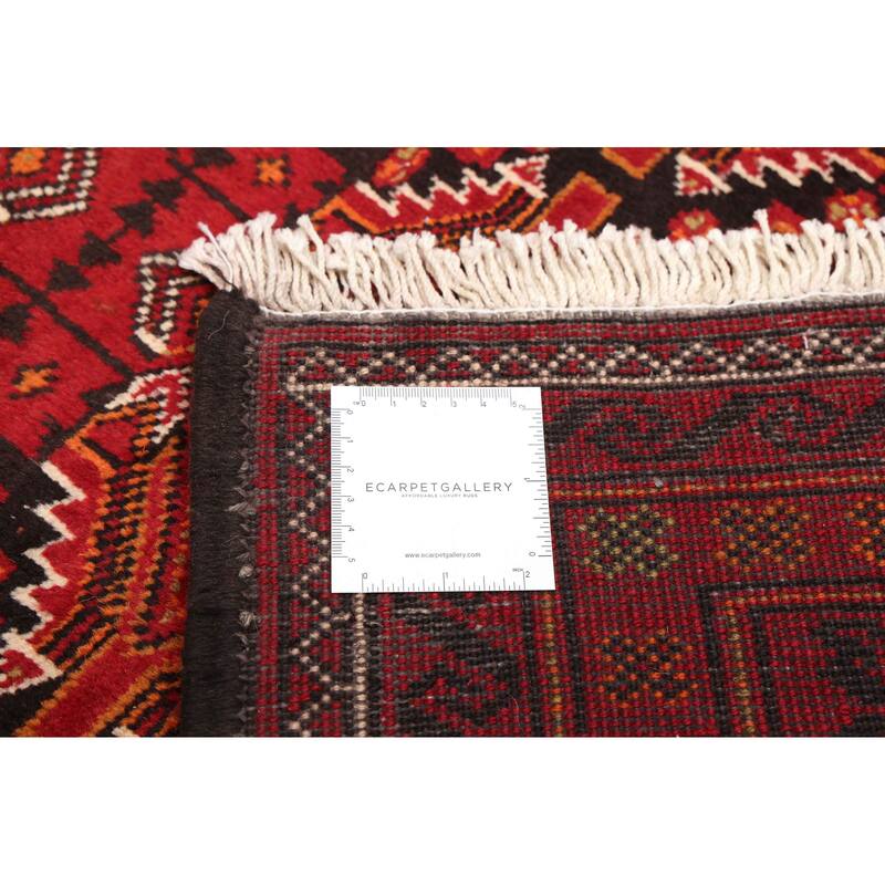 ECARPETGALLERY Hand-knotted Teimani Red Wool Rug - 3'5 x 6'11