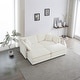 preview thumbnail 50 of 162, Cloud Chenille Upholstered Modular Sectional Sofa with DIY Combination Design White 2-Seater Sofa+Ottomans*2