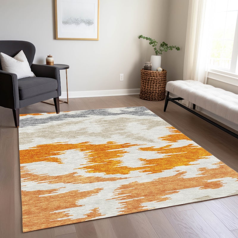 Machine Washable Indoor/ Outdoor Chantille Global Boho Rug