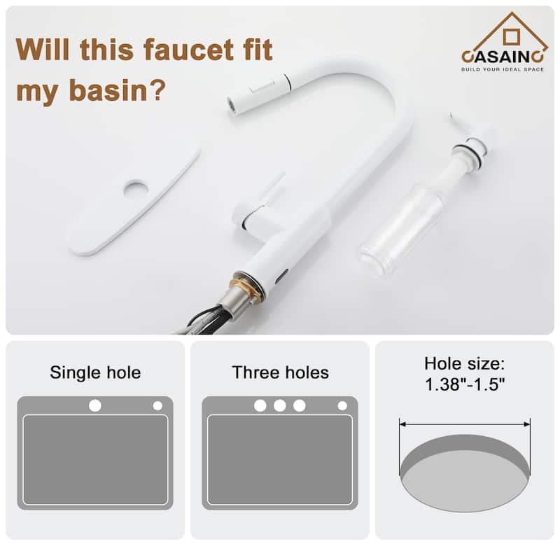 Pull Down Sprayer Kitchen Faucet with Infrared Sensor