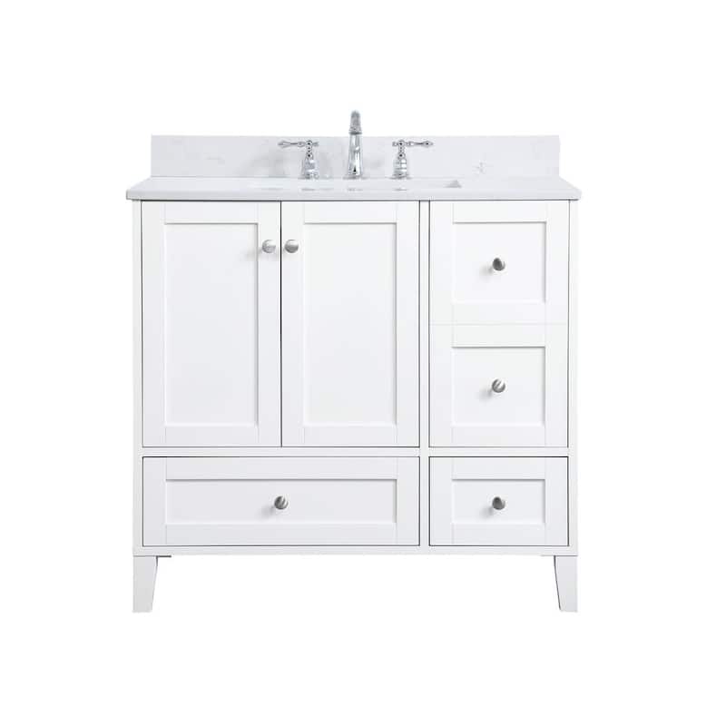 Elegant Lighting Sommerville 36" Free Standing Single Basin Vanity Set