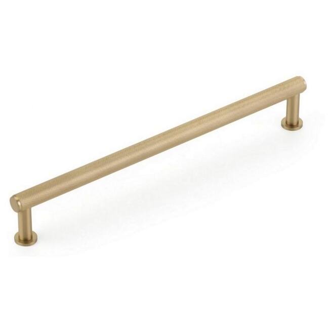 Schaub and Company Pub House 8" Center to Center Diamond Knurled Bar - Signature Satin Brass