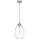 preview thumbnail 1 of 6, Marza 1-Light Brushed Nickel Mini Pendant
