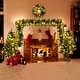 preview thumbnail 2 of 11, Roomfitters Pre Lit Artificial Christmas Tree 4 Piece Set with Garland, Wreath and 2 Entrance Trees Holiday Decoration, Green