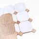 preview thumbnail 3 of 1, Contemporary Zellige Panels, 12x12x0.5, White-Terracotta accents