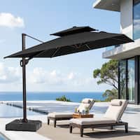 11 foot rectangular patio umbrella Metal 15x9ft making it perfect for sunny or summer days at yards Best Selection Large Tilt Patio
