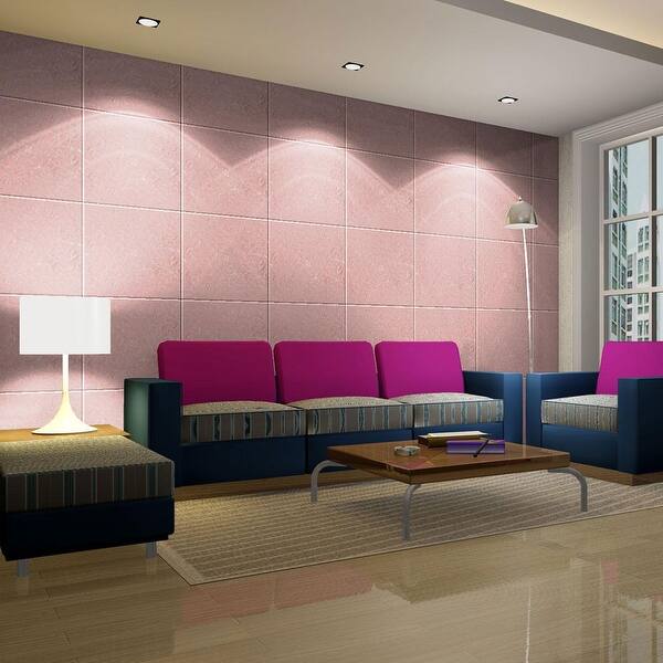 Shop 2pcs 3d Wall Panels Foam Self Stick Wall Decoration Wall Tiles 2 Sq Ft Pink On Sale Overstock 31969493