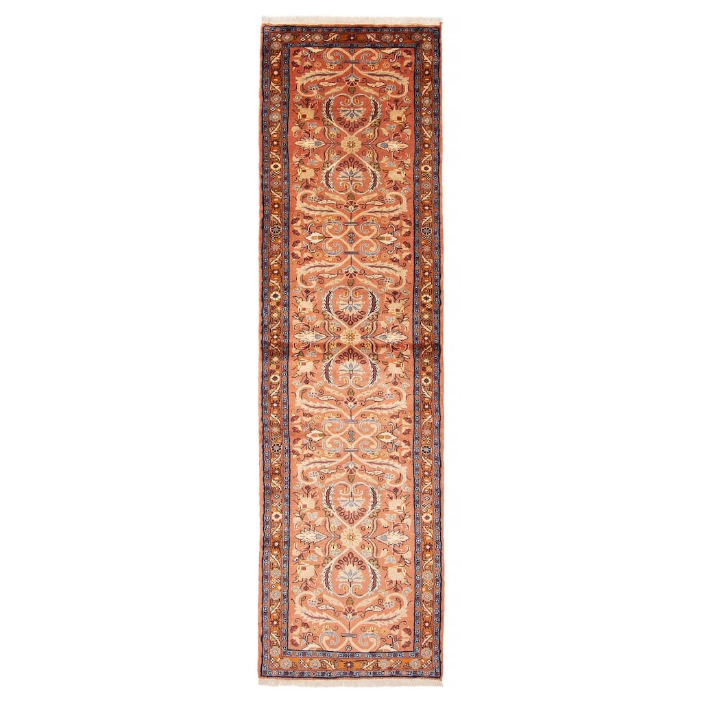 ECARPETGALLERY Hand-knotted Anatolian Copper Wool Rug - 2' 7" x 9' 4"