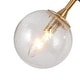 preview thumbnail 9 of 11, Marsie Modern Contemporary 2-Lights Chic Orb Pendat Lights with Globe Seeded Glass - L 12" x W 5.5" x H 73.5"