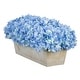 preview thumbnail 8 of 20, Faux Hydrangeas in White Wood Washed Ledge Planter