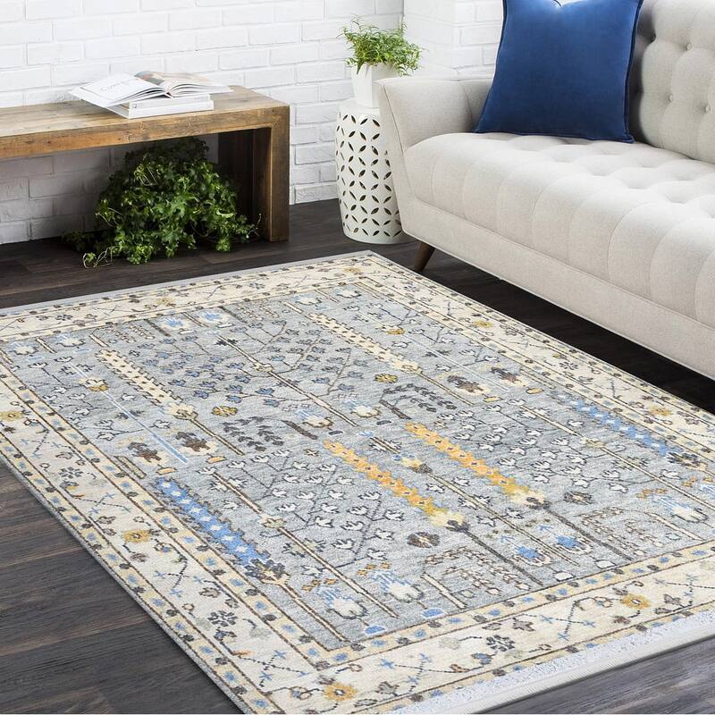 Overton Handmade Modern Contemporary Floral Area Rug - 3' x 5'