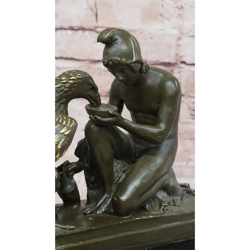 Bronze Zeus And Ganymede Statue - Mythical Greek Sculpture Decor