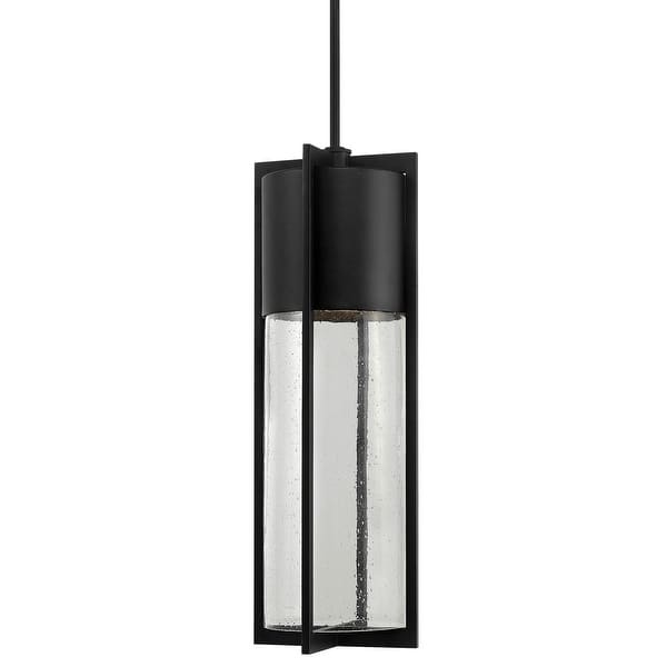 slide 2 of 7, Hinkley Lighting Shelter 1 Light Dark Sky Outdoor Small Pendant with Black